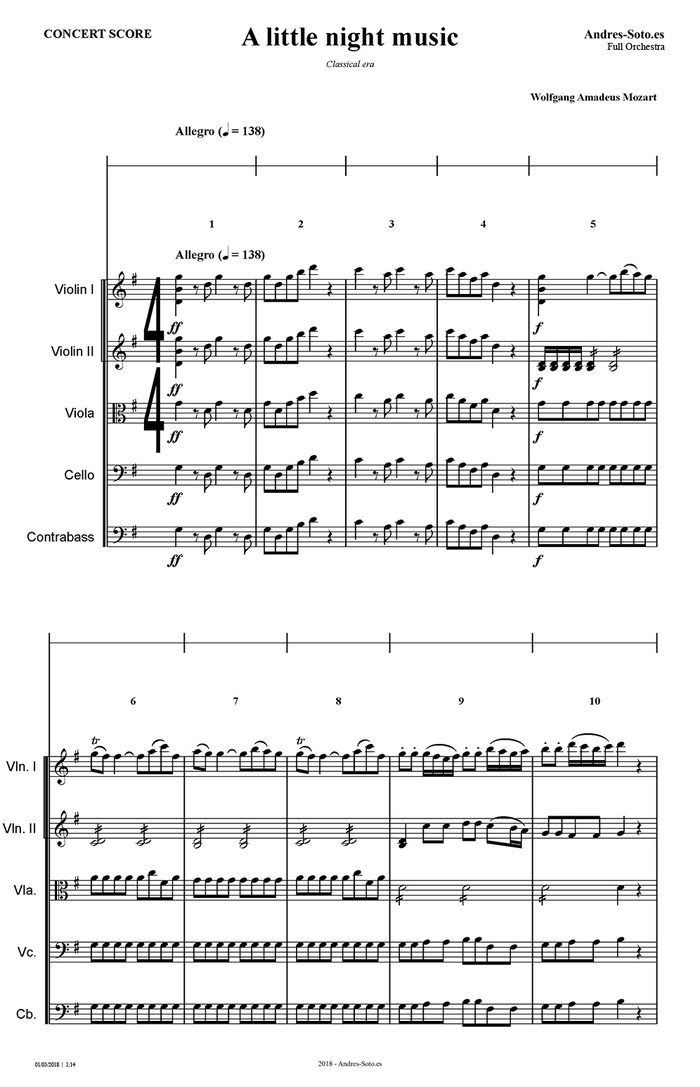Engraved full score with parts, delivered as PDF and editable files